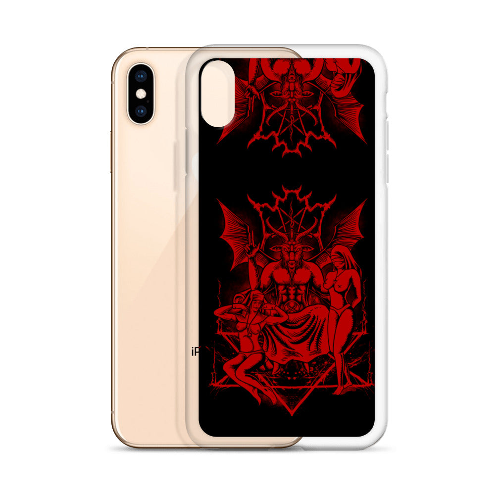 Red baphomet iPhone Case