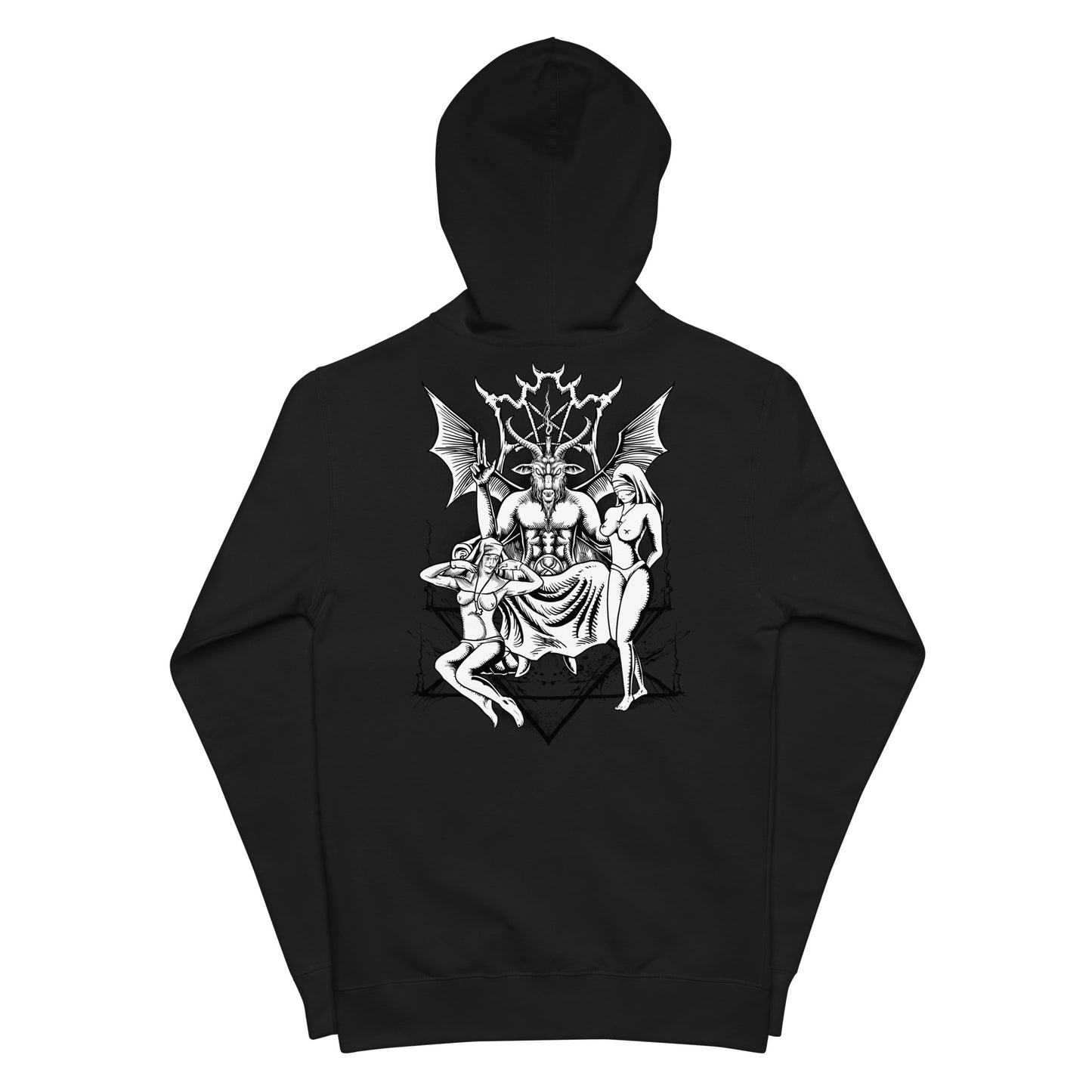 Baphomet fleece zip up hoodie