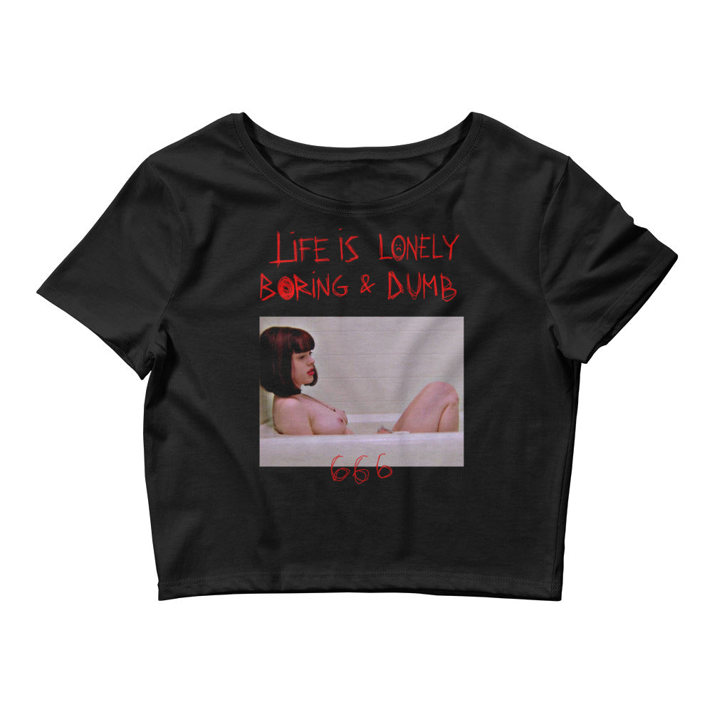Life is lonely Crop Tee