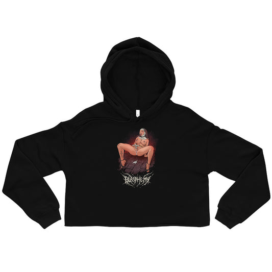 Blasphemy Crop Hoodie